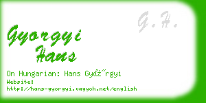 gyorgyi hans business card